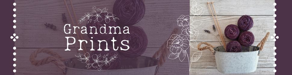 Website Banner for The Grandma Prints Blog